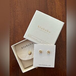 From the Summer 2023 Jilly Box, Bluboho Radiant Gold Earrings